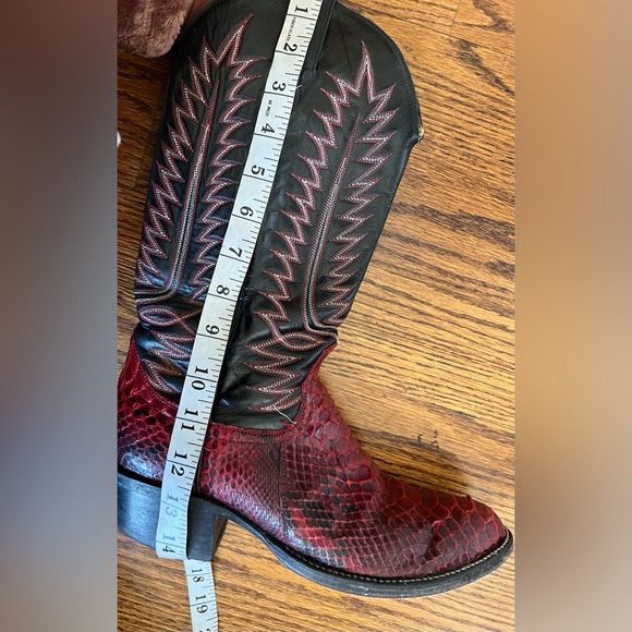 Cowtown Cowboy Western Boots Size 7.5/8 Genuine Python - Picture 7 of 9